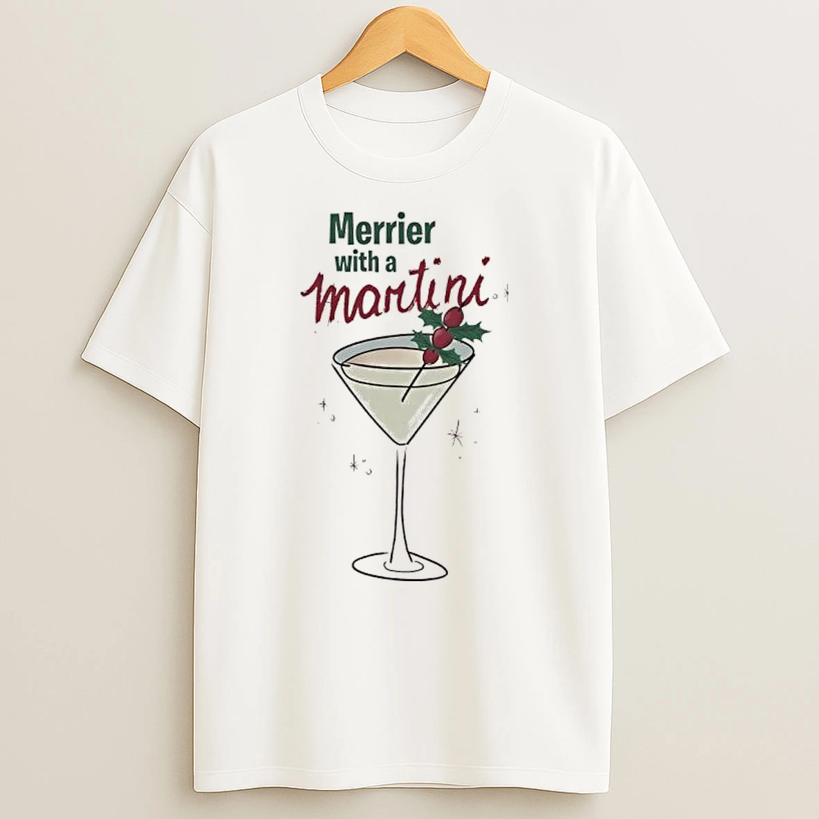 Merrier With A Martini T Shirt