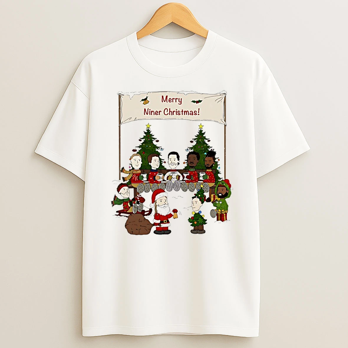 Merry Christmas Faithful San Francisco 49ers Circle T Shirt