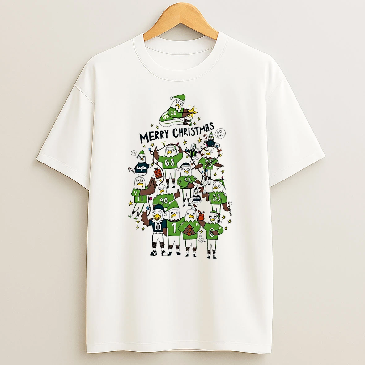 Merry Christmas Philadelphia Eagles Circle T Shirt