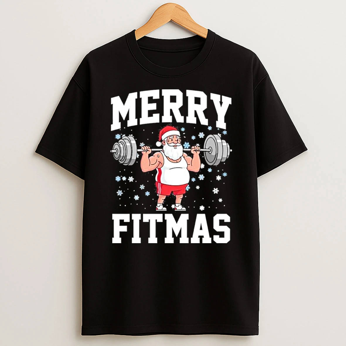 Merry Fitmas Santa Claus T Shirt