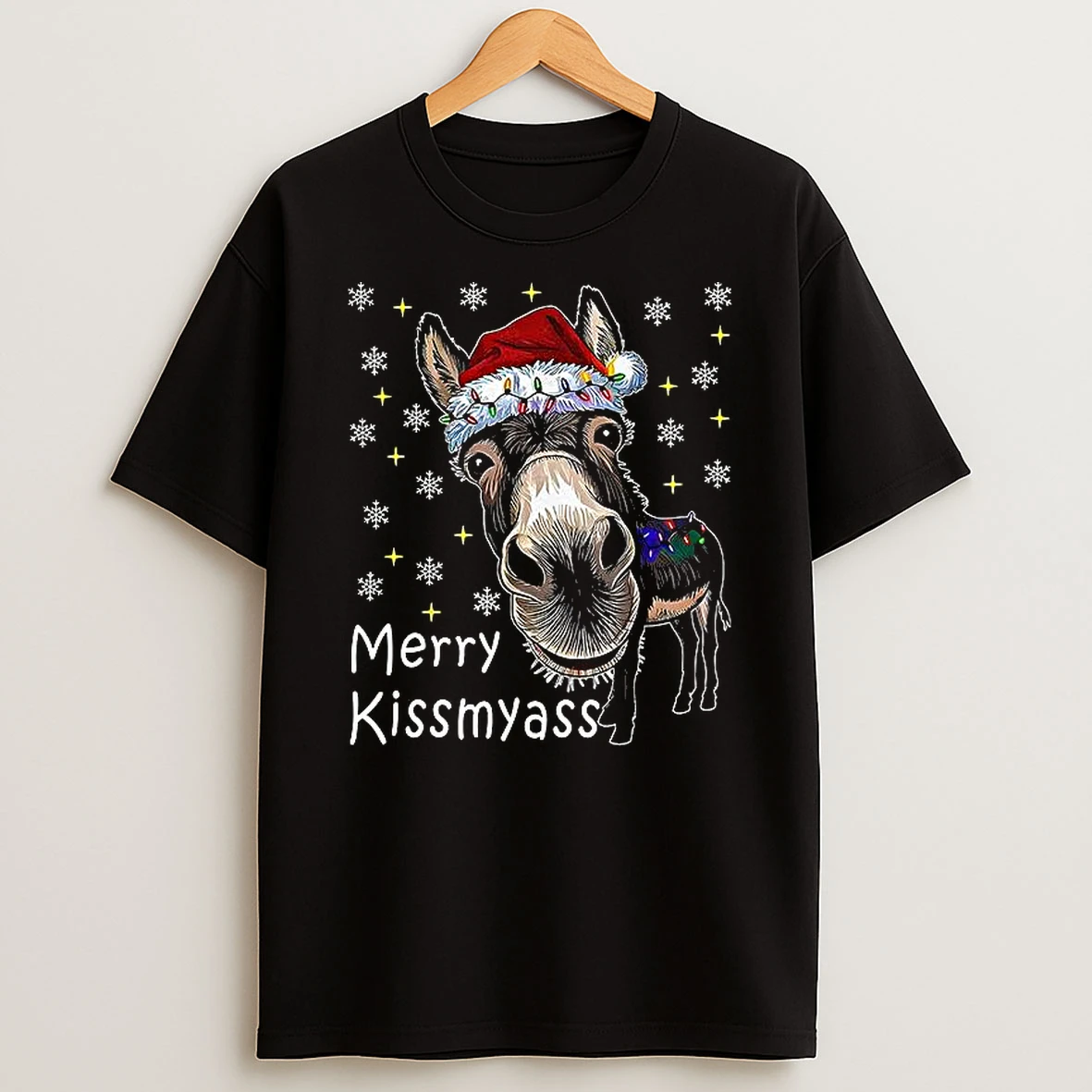 Merry Kissmyass Donkey Meme T Shirt