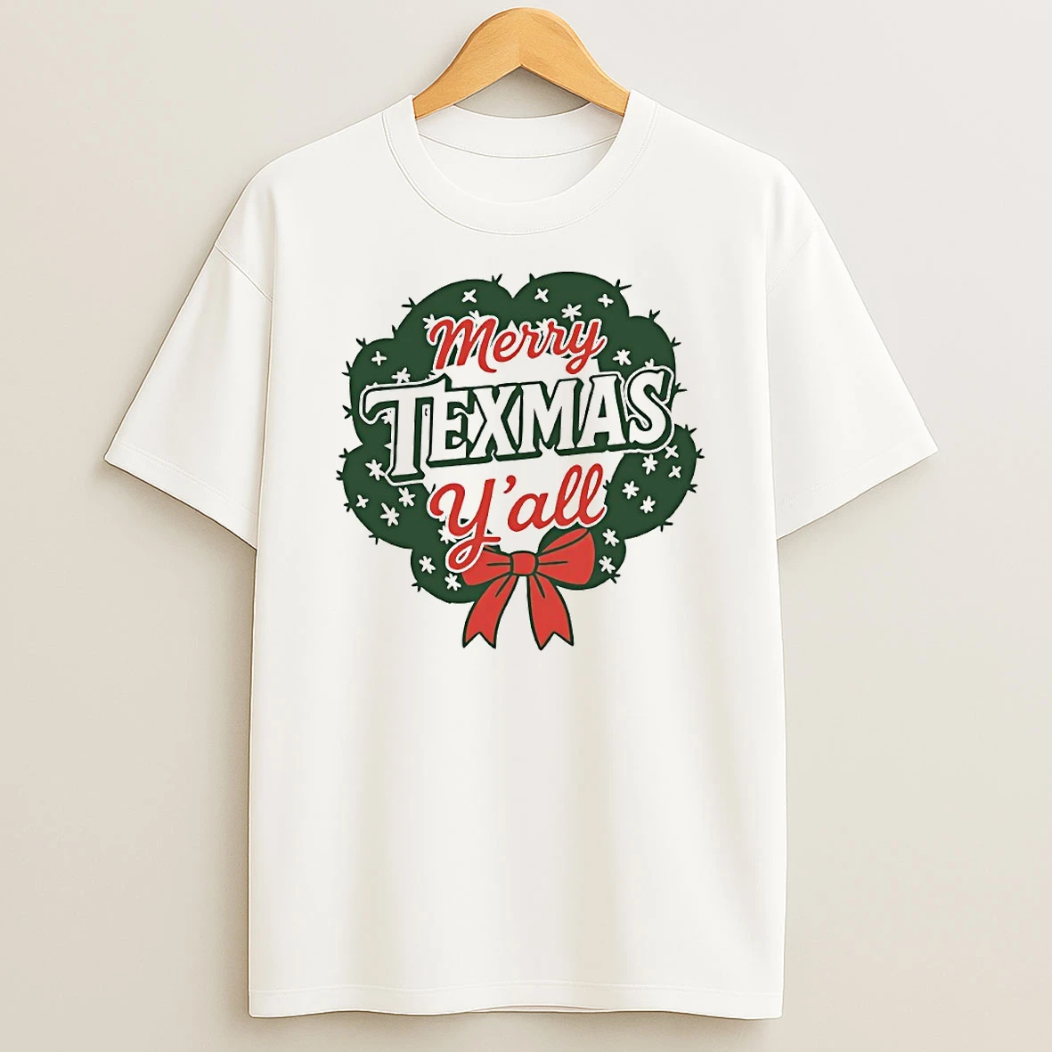 Merry Texmas Yall Christmas Circle T Shirt