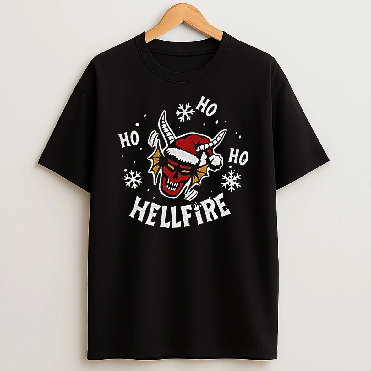 Metallica X Stranger Things Ho Ho Ho Hellfire Merry Christmas T Shirt
