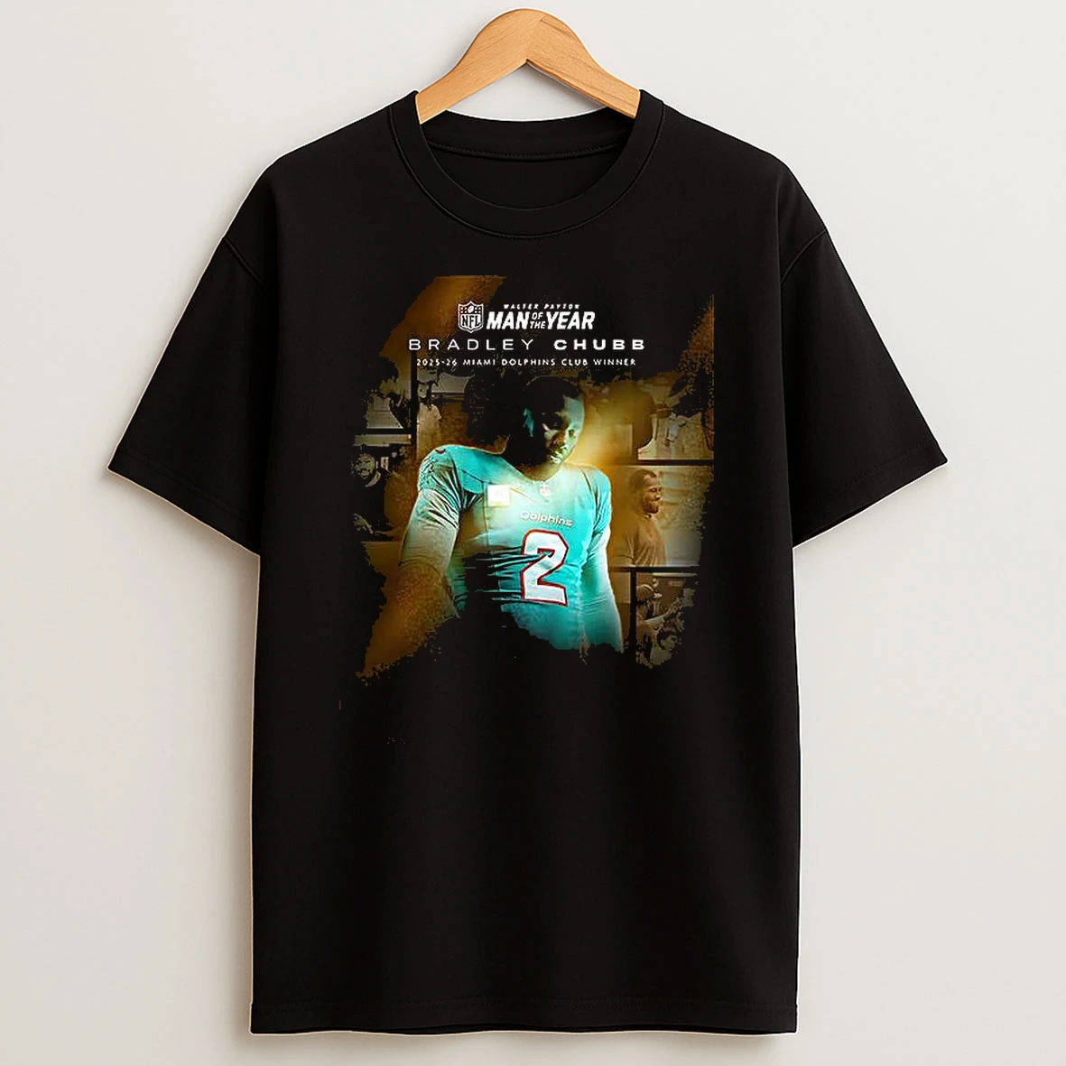 Miami Dolphins Bradley Chubb 2025 2026 Miami Dolphins Club Winner T Shirt