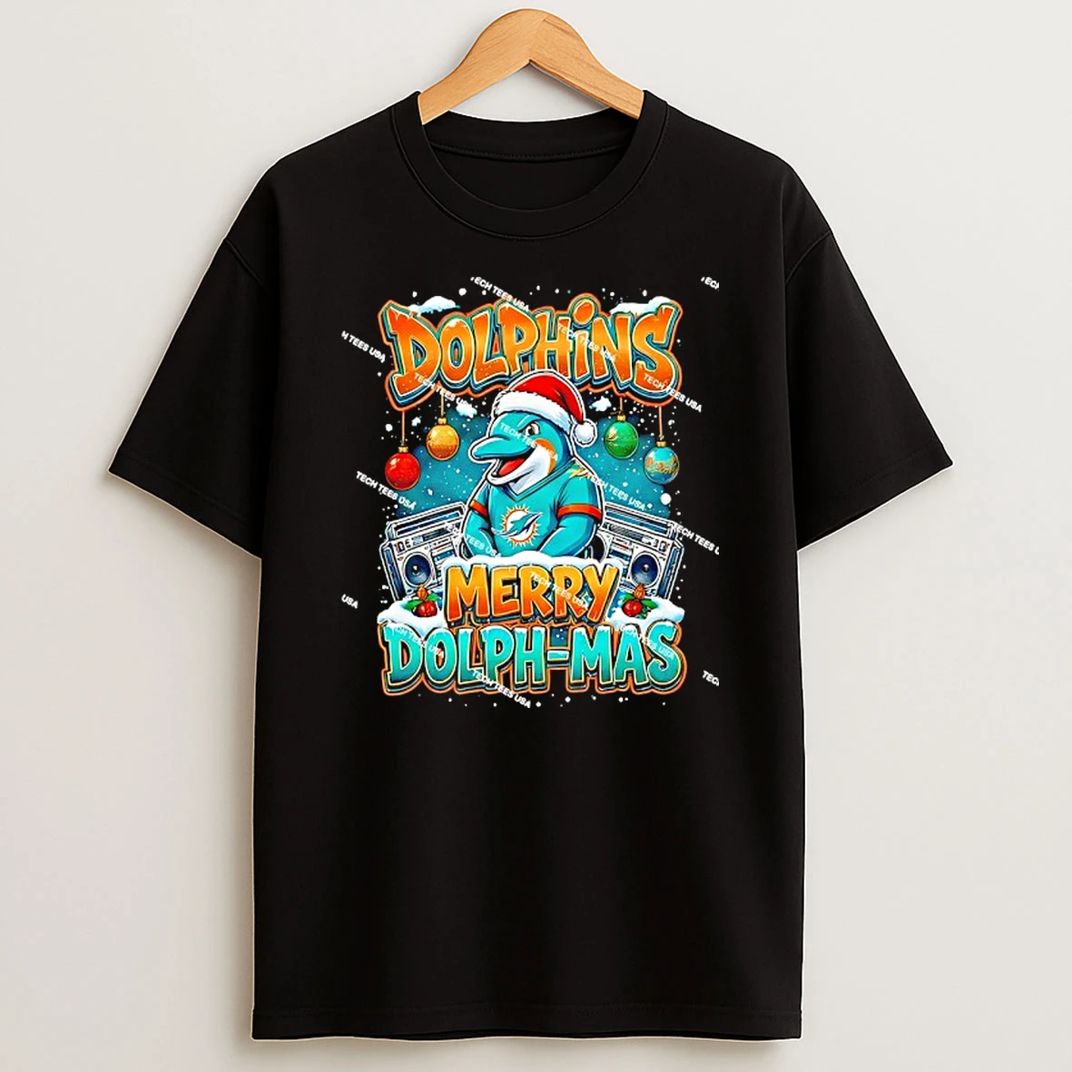 Miami Dolphins Football Merry Dolph Mas Christmas Holiday T Shirt