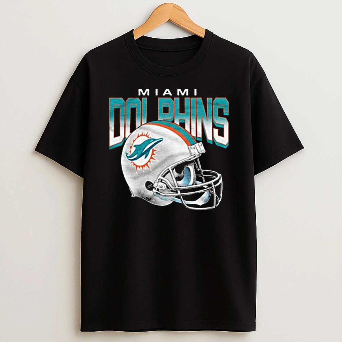 Miami Dolphins Gradient Helmet T Shirt