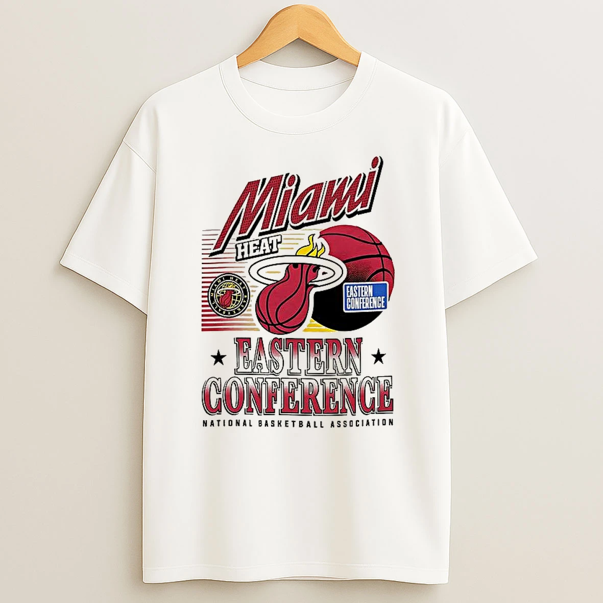 Miami Heat Nba Eastern Conference Logo And Ball T Shirt