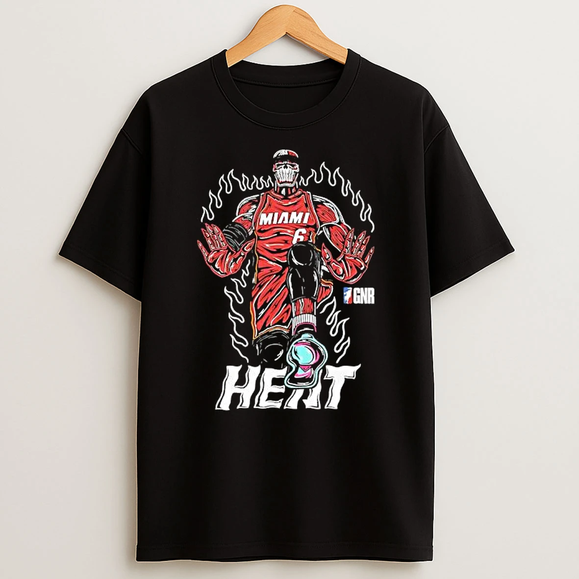 Miami Heat Basketball Guns N Roses Character T Shirt