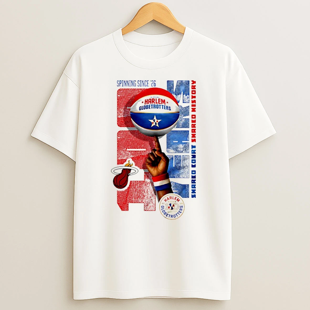 Miami Heat X Harlem Globetrotters Spinning Since 26 T Shirt