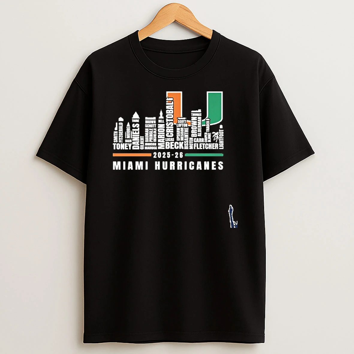 Miami Hurricanes 2025 26 City Text Logo T Shirt