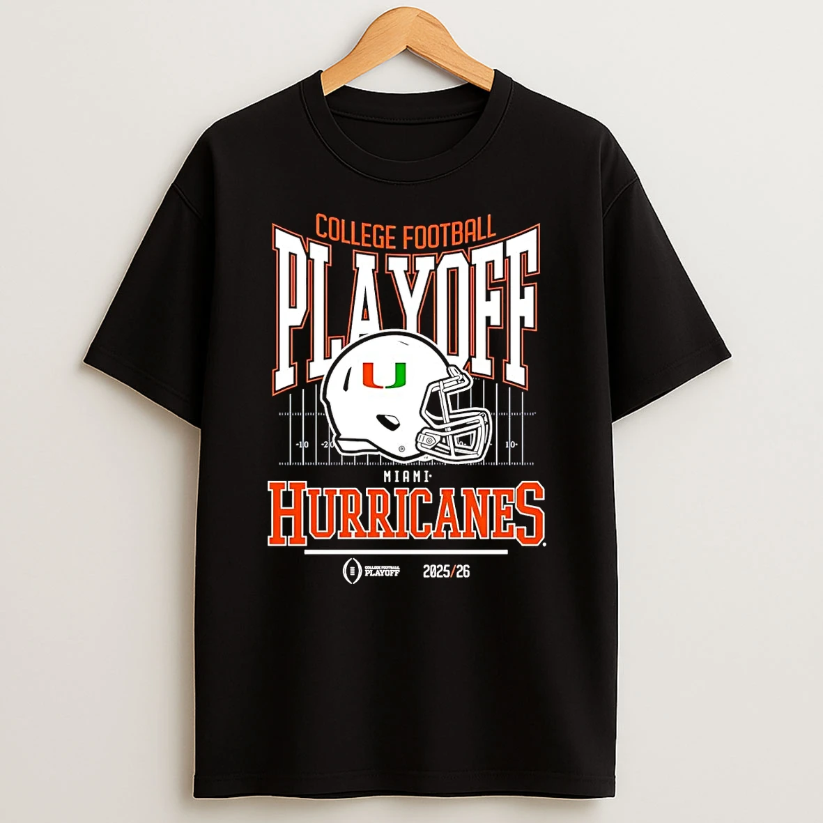 Miami Hurricanes 2025 26 College Football Playoff Cfp Helmet T Shirt
