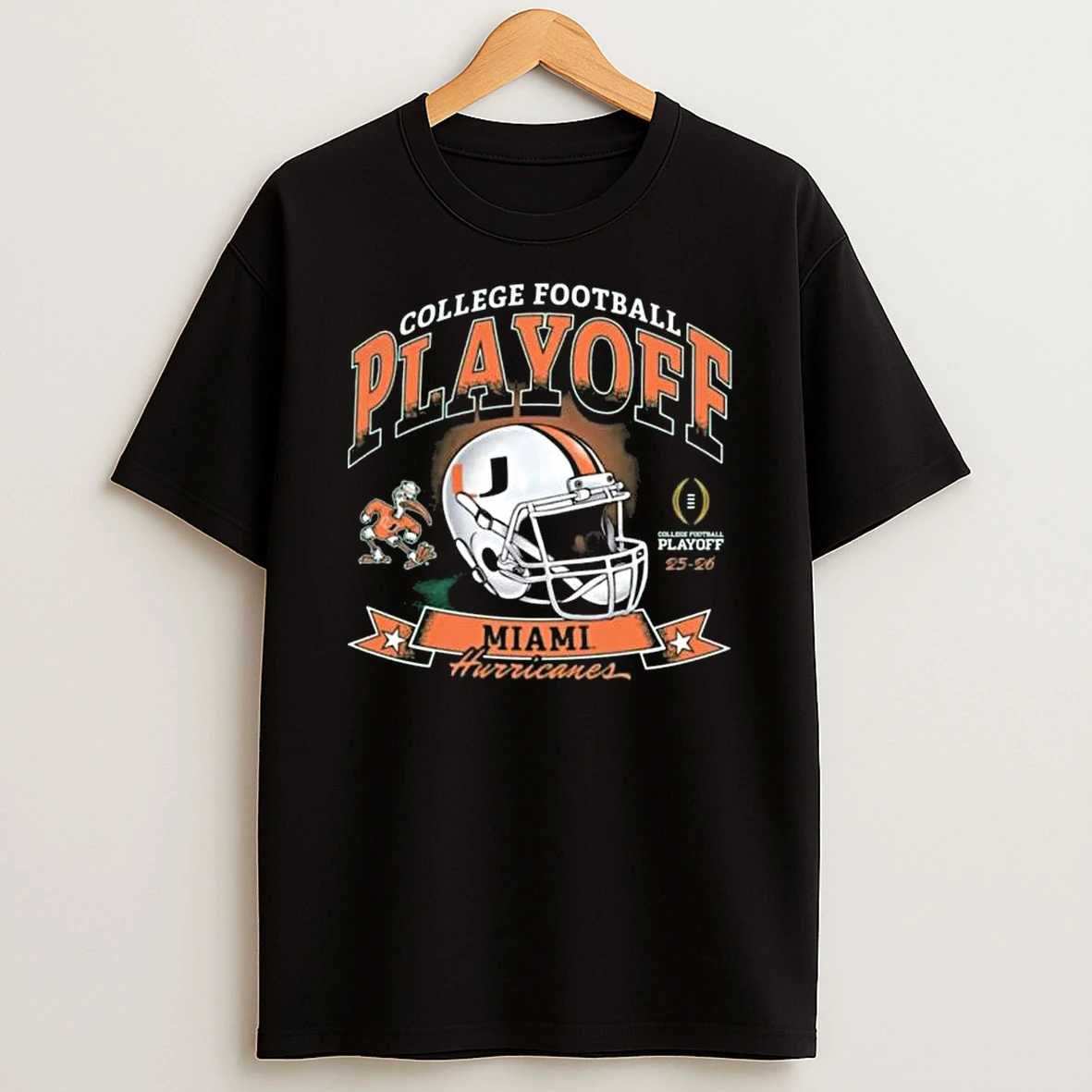Miami Hurricanes 2025 26 College Football Playoff Participant Helmet T Shirt