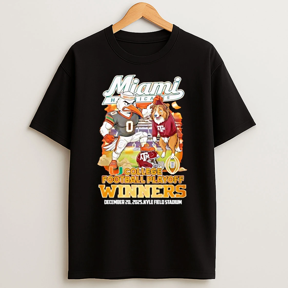 Miami Hurricanes 2025 College Playoff Ncaa Winner Beat Aggies T Shirt