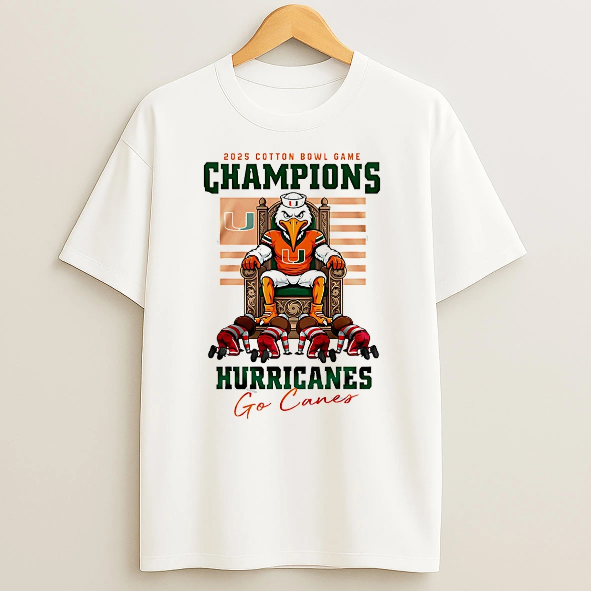 Miami Hurricanes 2025 Cotton Bowl Game Champions Go Canes King T Shirt