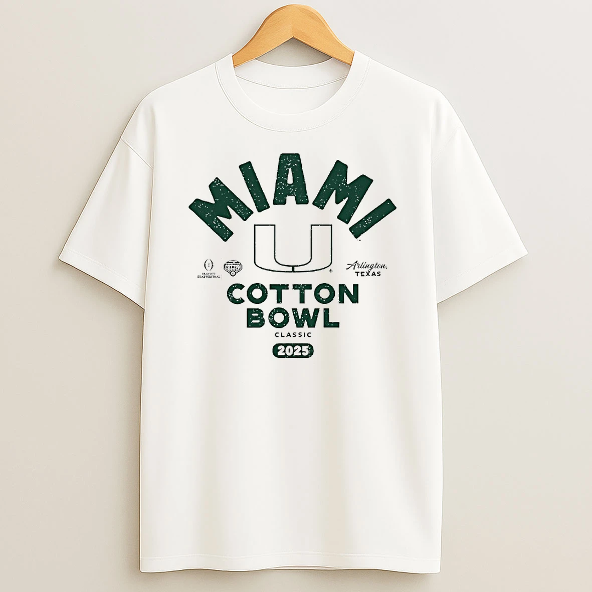 Miami Hurricanes 2026 College Football Playoff Cotton Bowl Bound Circle T Shirt
