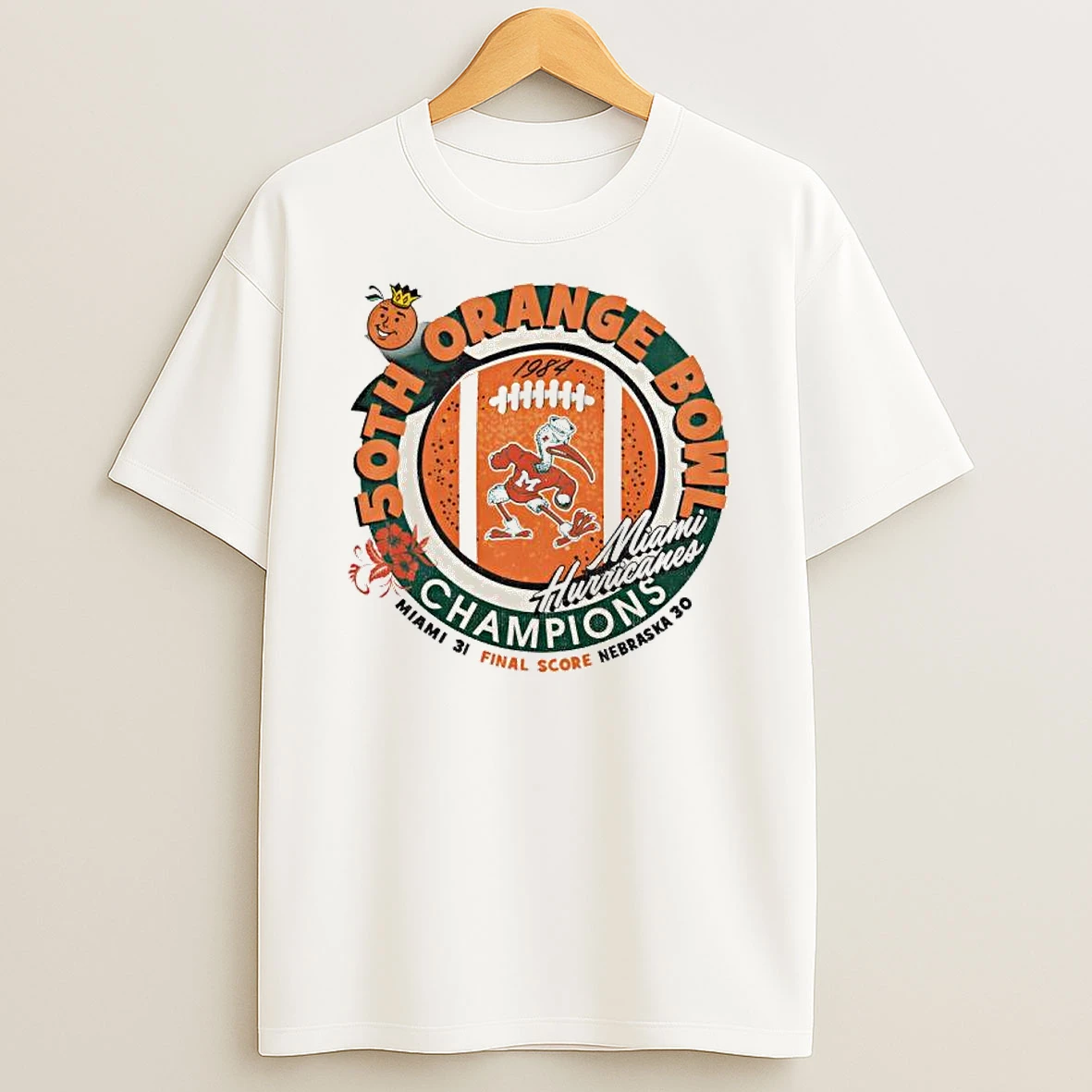 Miami Hurricanes 50th Orange Bowl Champions T Shirt