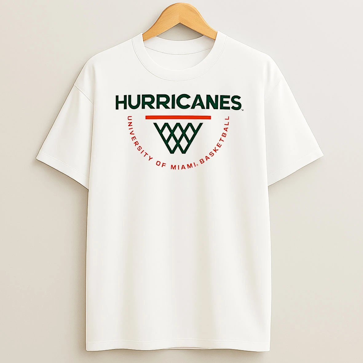 Miami Hurricanes Basketball Logo Circle T Shirt