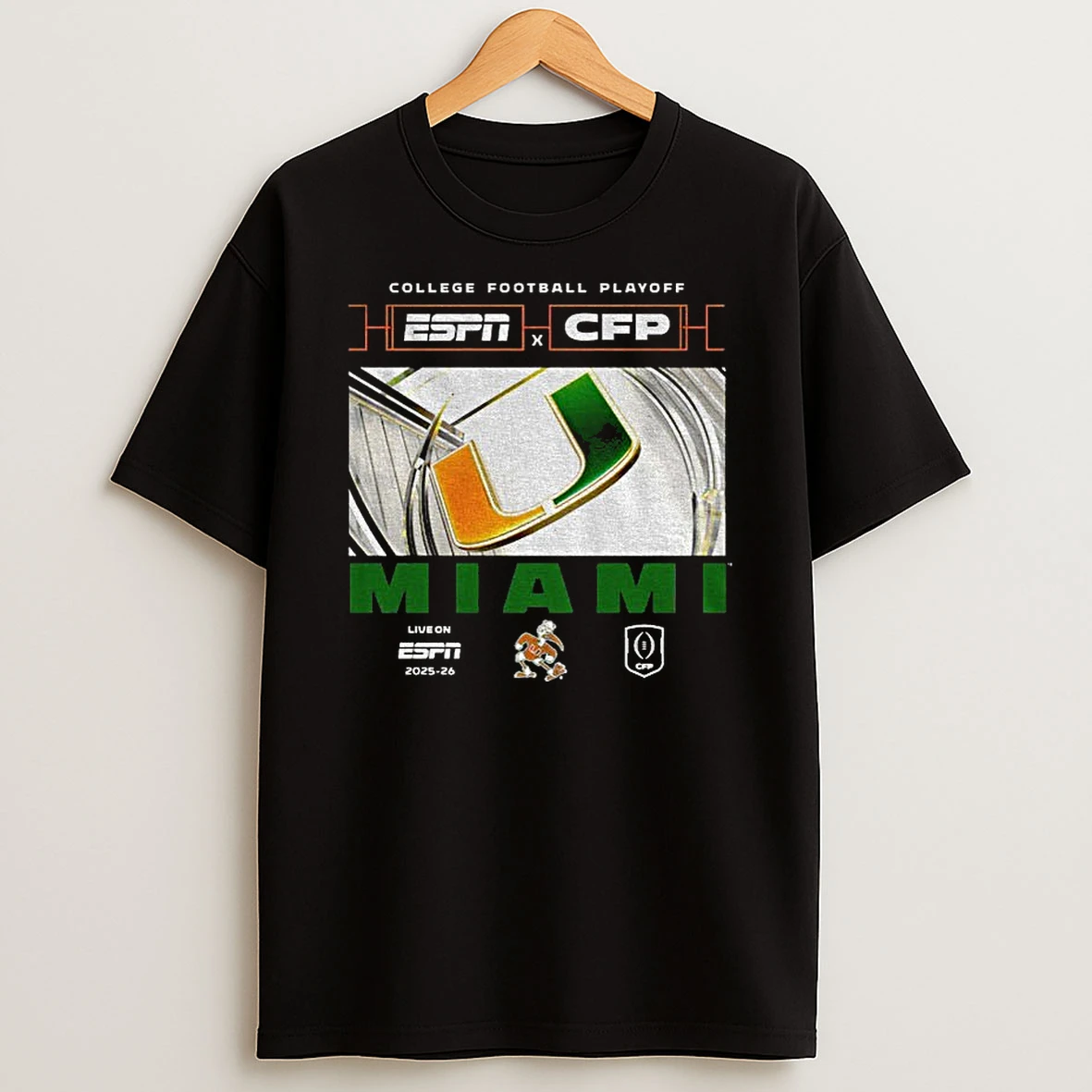 Miami Hurricanes Black Espn College Gameday College Football Playoff T Shirt