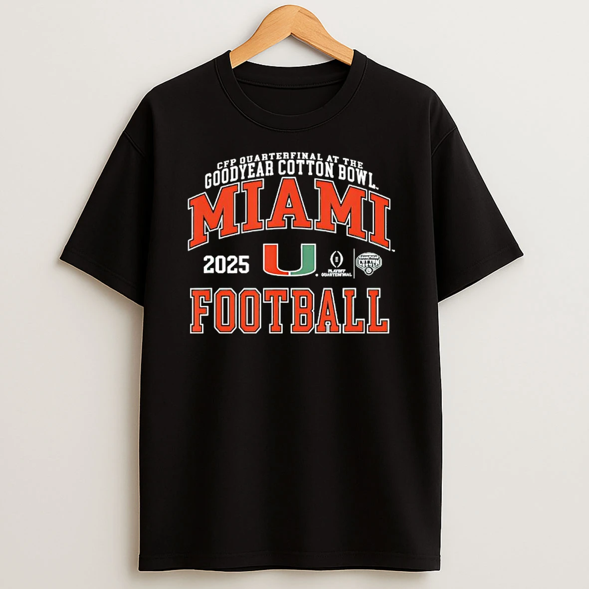 Miami Hurricanes Cfp Quarterfinal At The Goodyear Cotton Bowl 2025 T Shirt