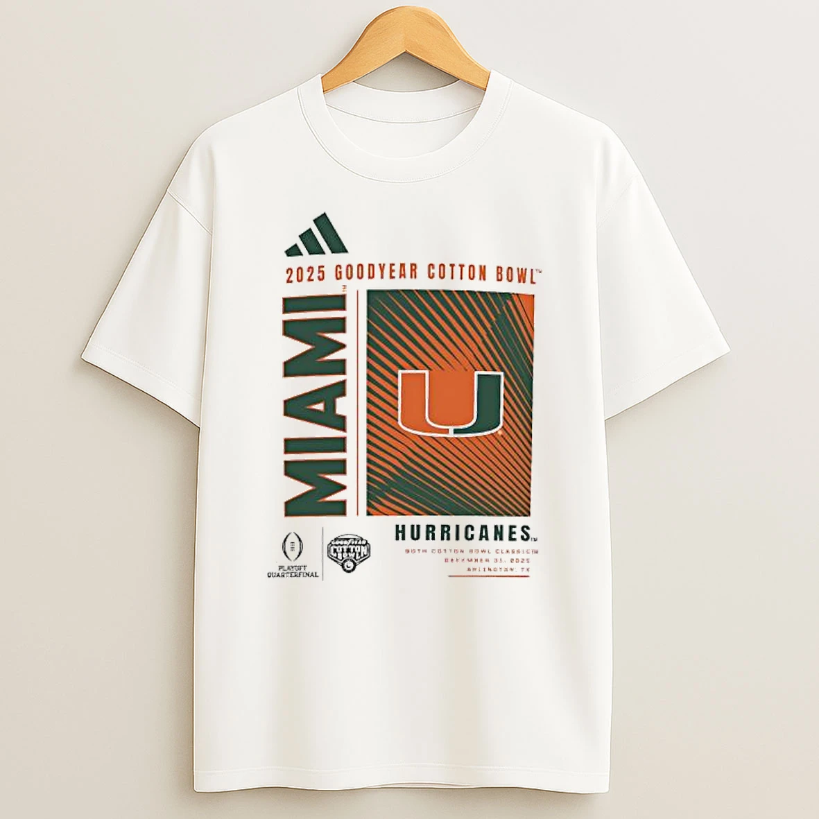 Miami Hurricanes College Football Playoff Quarterfinal Graphic T Shirt
