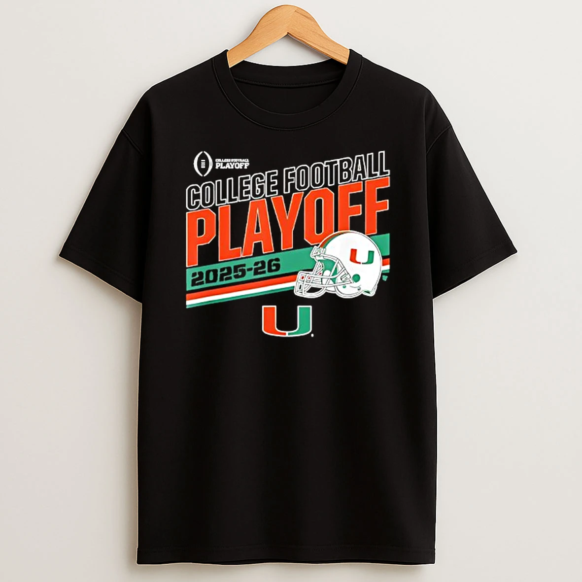 Miami Hurricanes College Football Playoff Stripe 2025 T Shirt