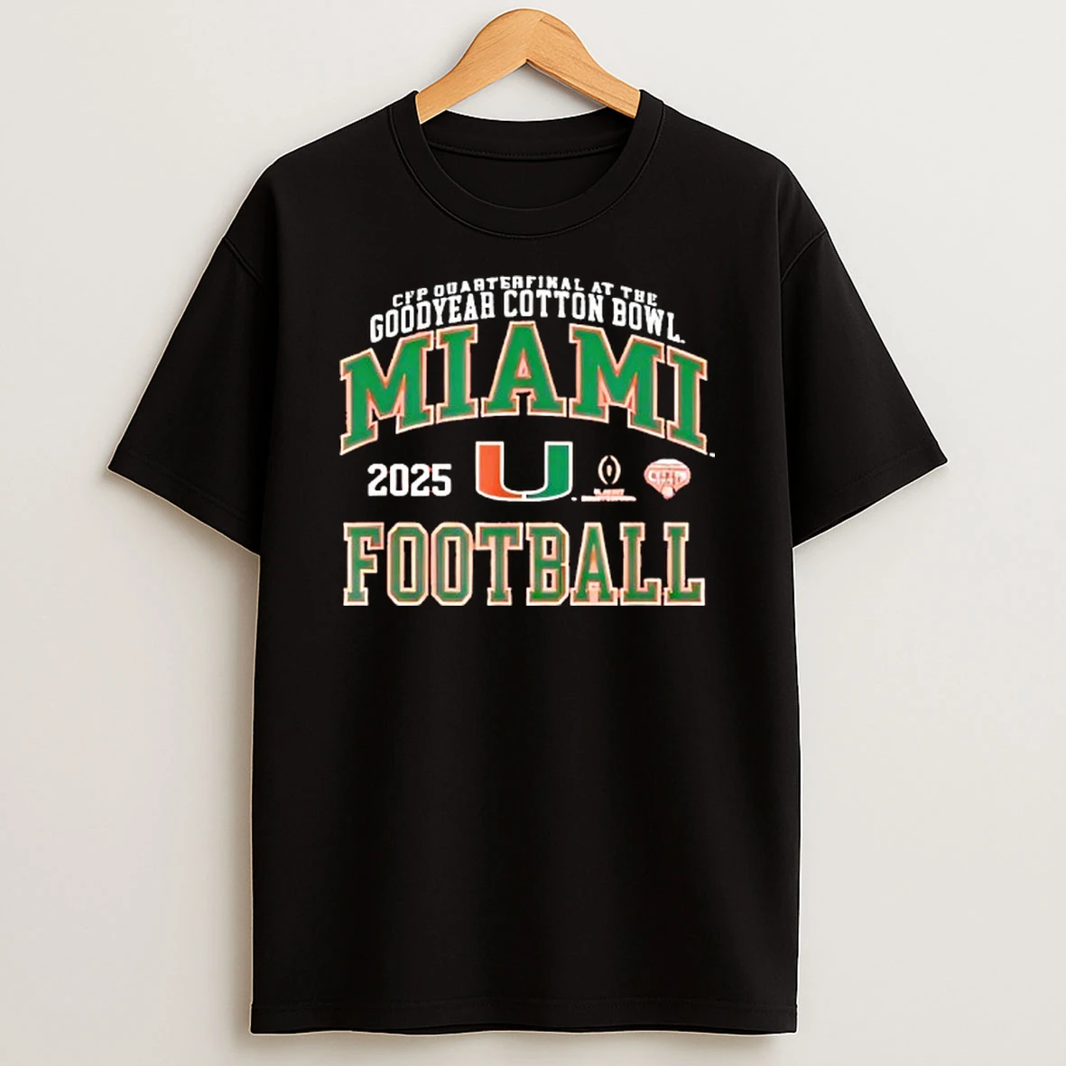 Miami Hurricanes Cotton Bowl 2025 2026 Cfp Quarterfinal Logo T Shirt