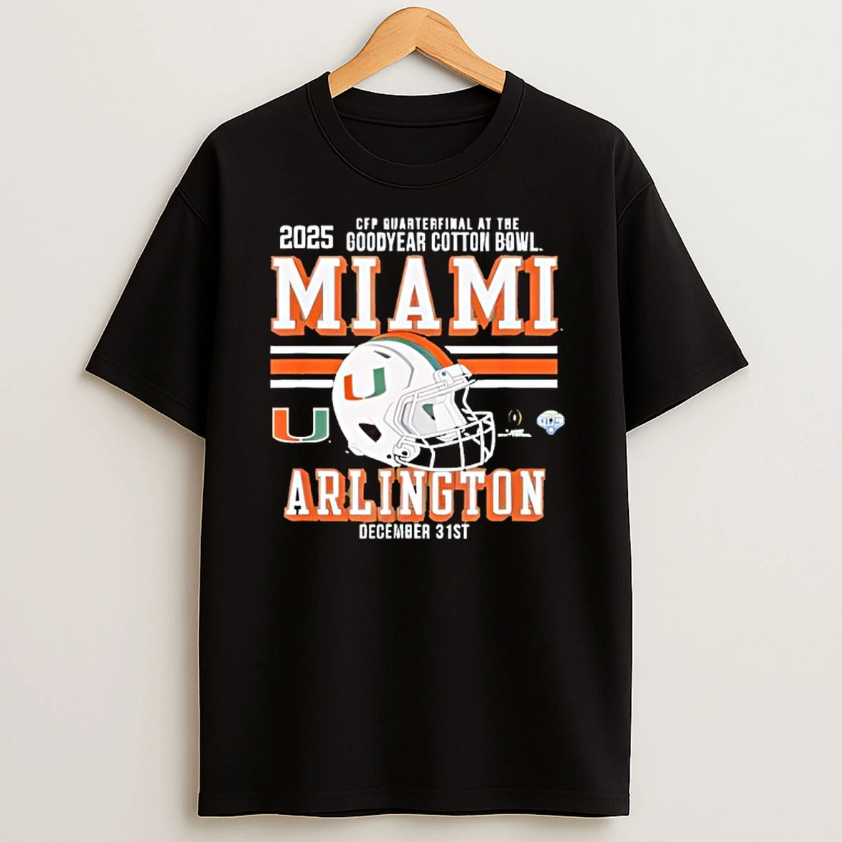 Miami Hurricanes Cotton Bowl 2025 2026 Cfp Quarterfinal T Shirt