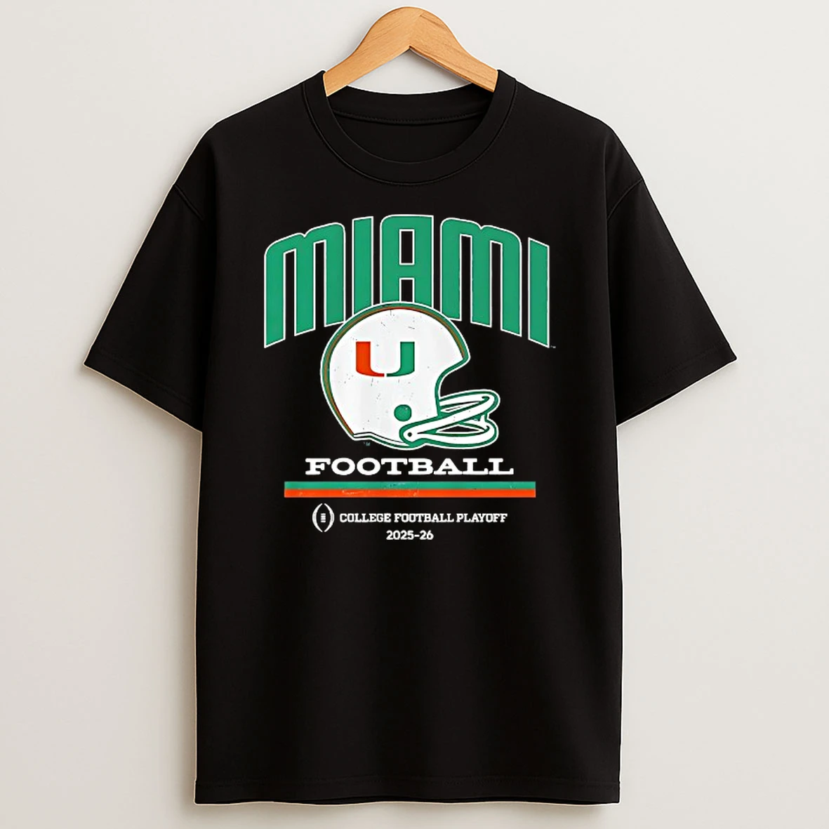 Miami Hurricanes Football 2025 2026 Cfp Helmet T Shirt