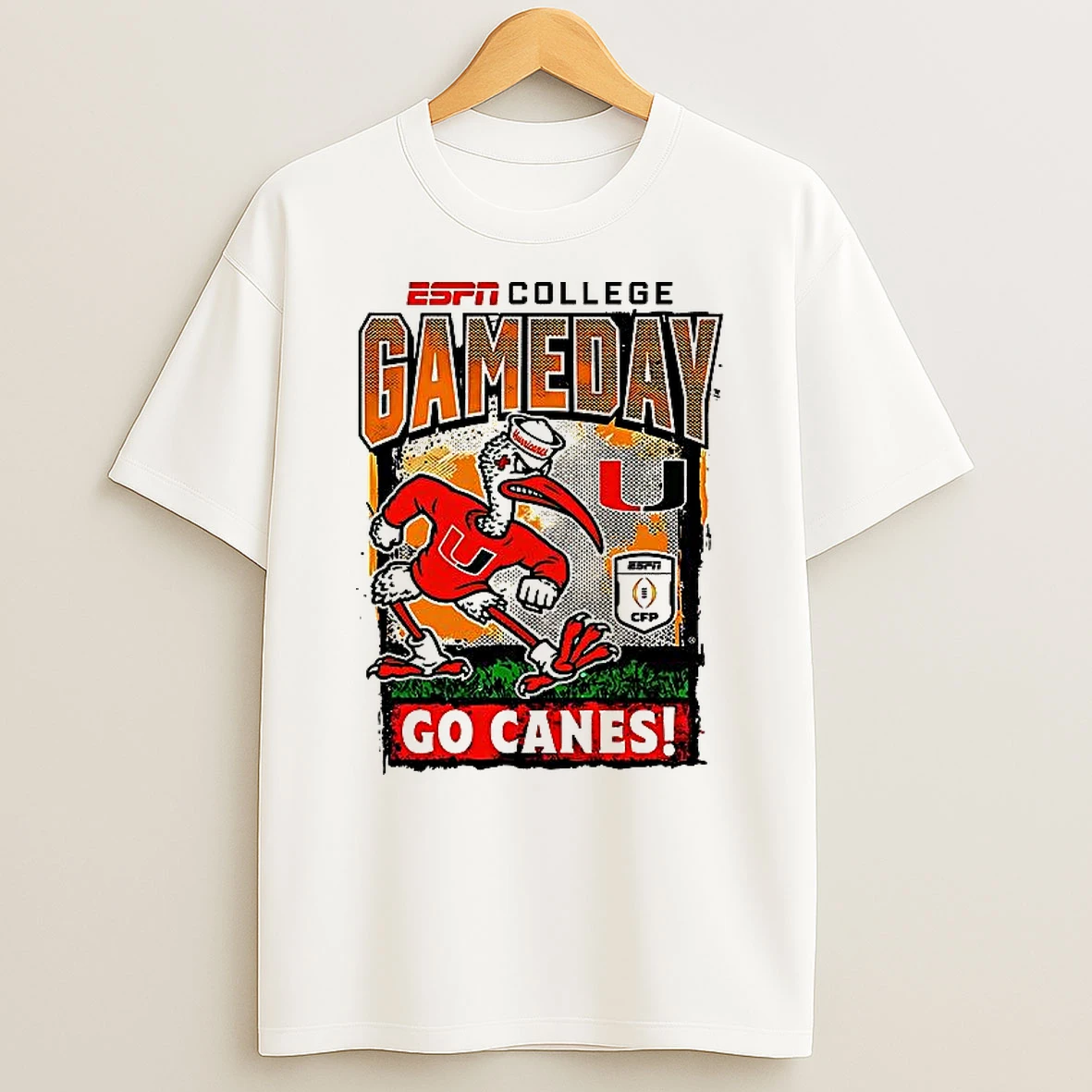 Miami Hurricanes Go Canes Football Playoff Gameday Mascot T Shirt