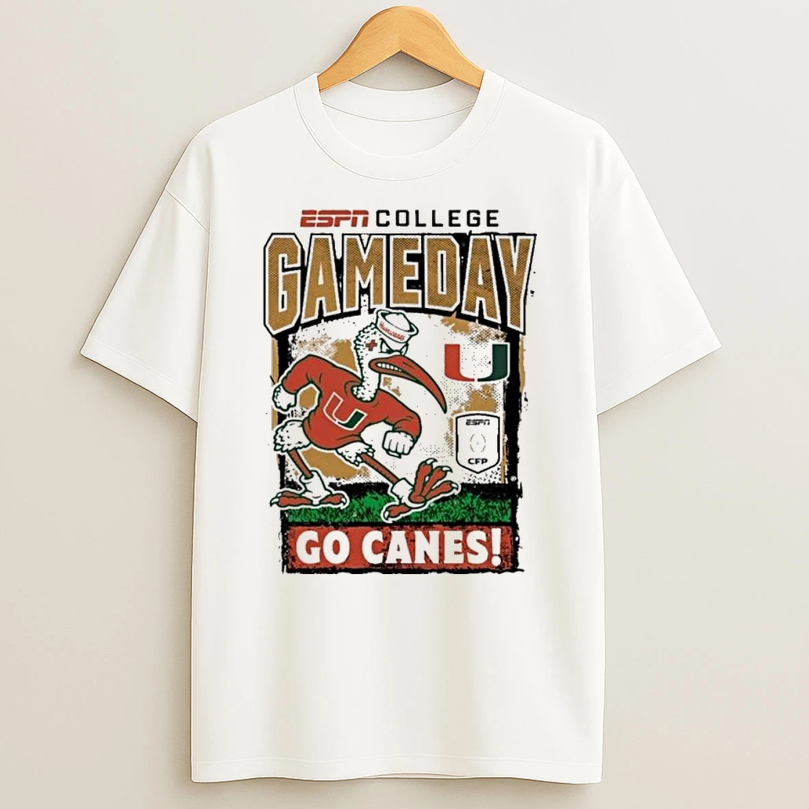 Miami Hurricanes Tide Cfp 2025 26 College Gameday Mascot T Shirt