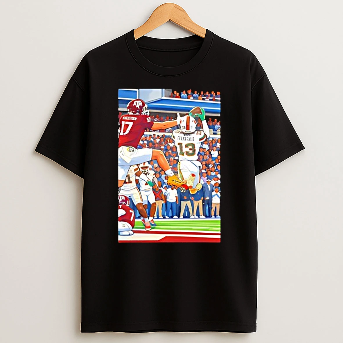 Miami Hurricanes Vs Texas A M College Football Game Fitzgerald 13 Rakestraw 17 T Shirt