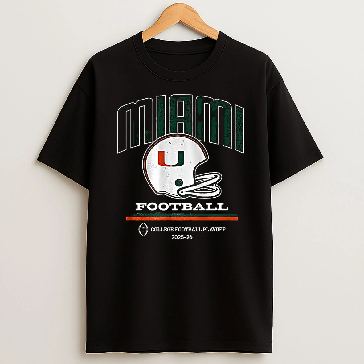 Miami Hurricanes Football 2025 2026 Cfp Helmet Vintage T Shirt