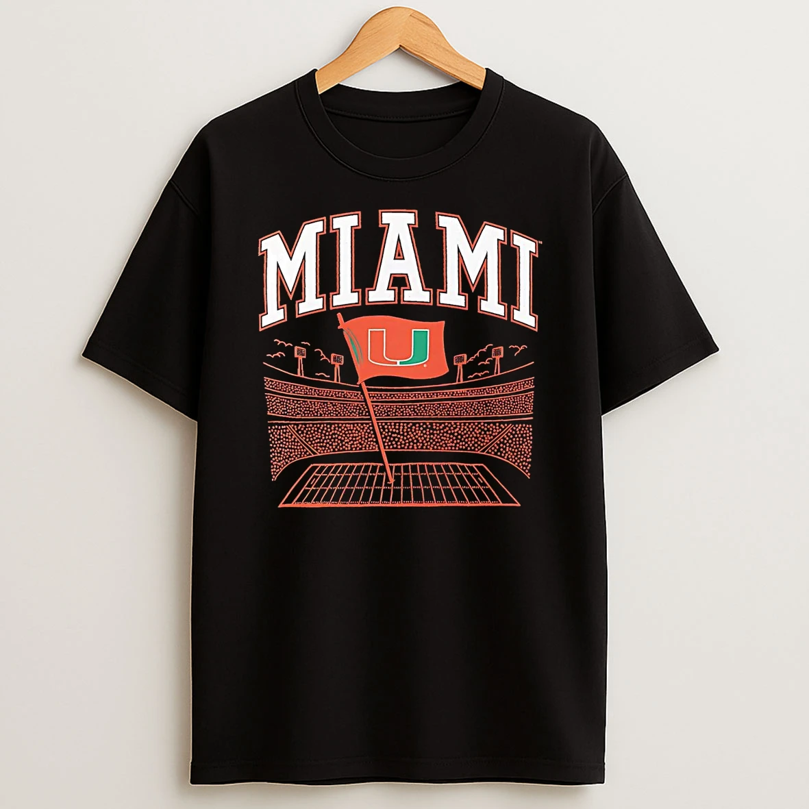 Miami Hurricanes Plant Flag Stadium T Shirt