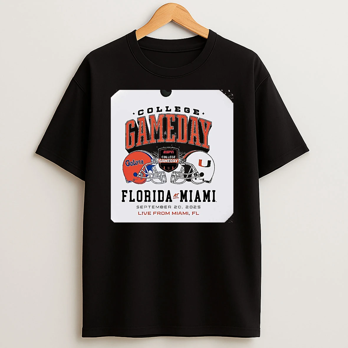 Miami Hurricanes Vs Florida Gators 2025 Espn College Gameday Christmas T Shirt