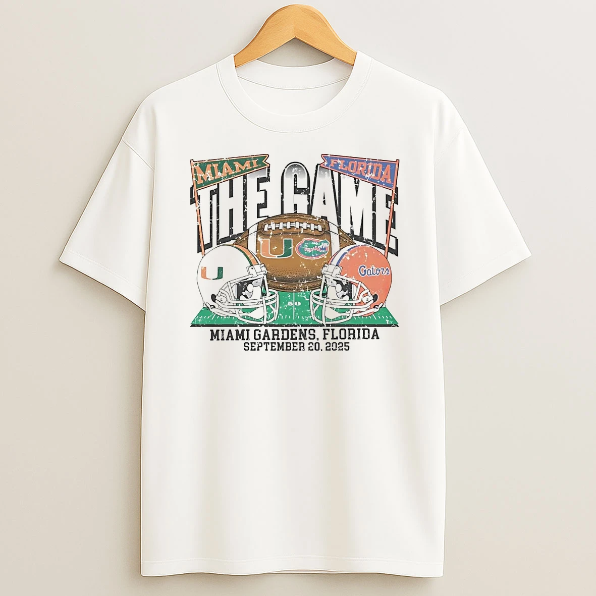Miami Hurricanes Vs Florida Gators 2025 Football Rivalry The Game T Shirt