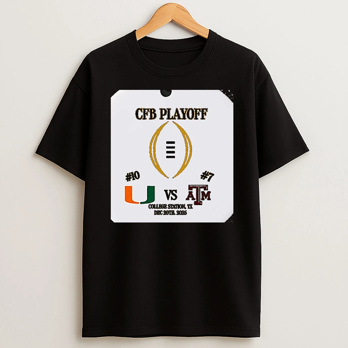 Miami Hurricanes Vs Texas Am Aggies 2025 Cfp First Round Christmas T Shirt