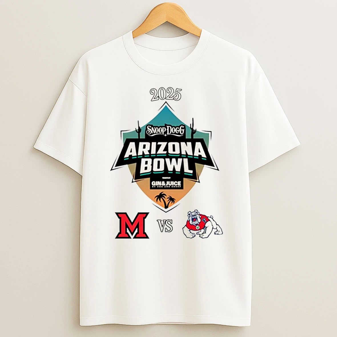 Miami Redhawks Vs Fresno State Bulldogs 2025 Arizona Bowl T Shirt
