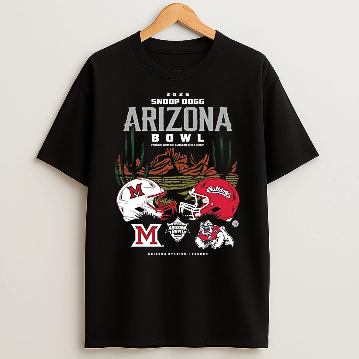 Miami Redhawks Vs Fresno State Bulldogs 2025 Arizona Bowl Head To Head T Shirt