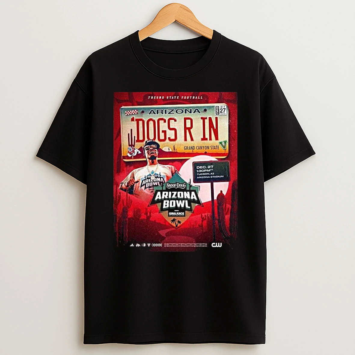 Miami Redhawks Vs Fresno State Bulldogs Matchup On December 27 2025 Snoop Dogg Arizona Bowl T Shirt
