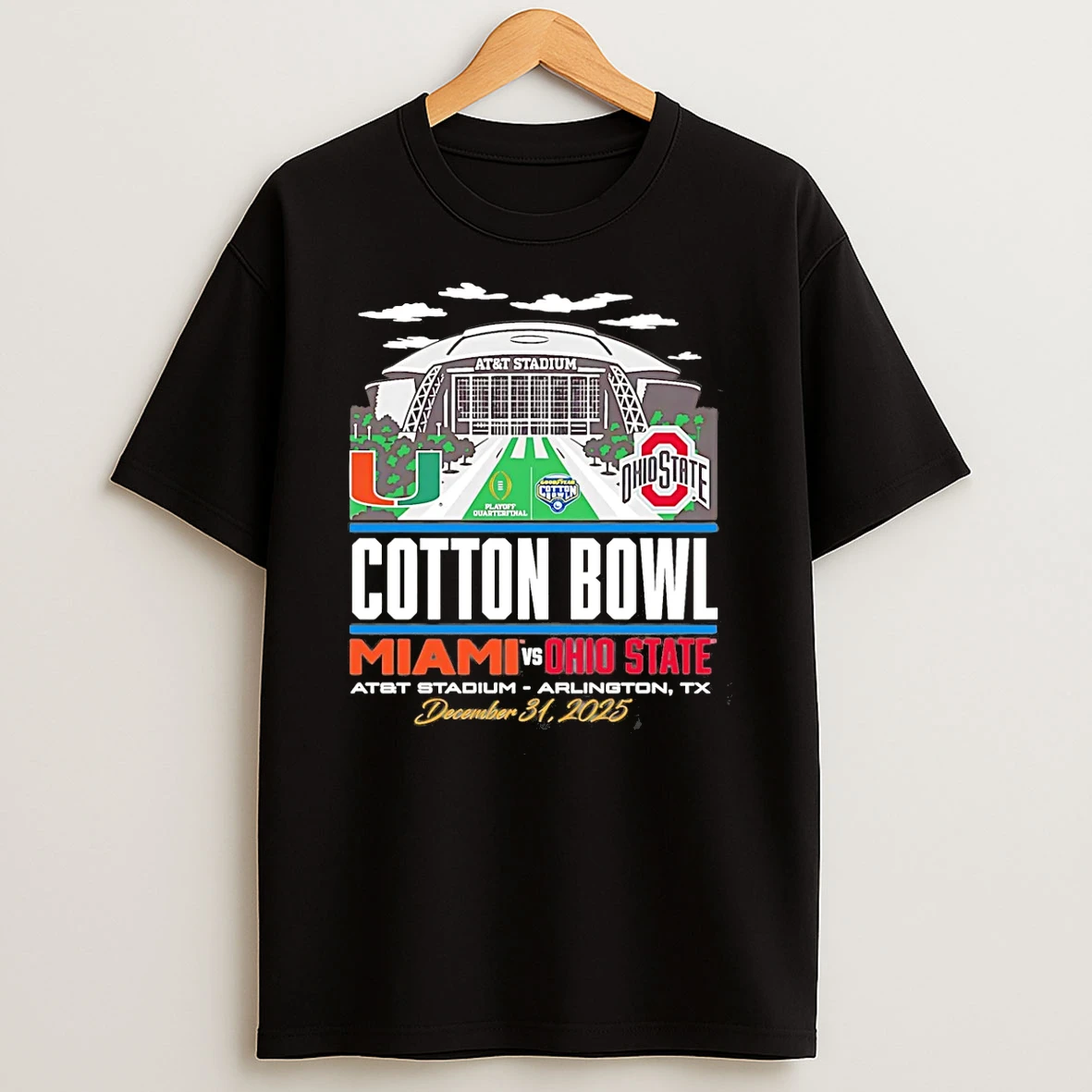 Miami Vs Ohio State Cfp 26 Cotton Bowl Stadium T Shirt