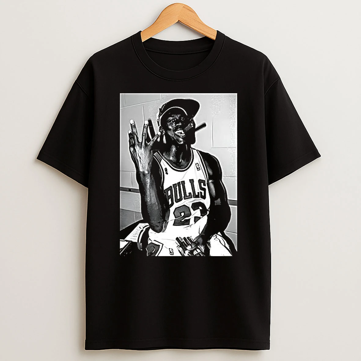 Michael Chicago Bulls Basketball Cigar Smoke 4x Champions T Shirt
