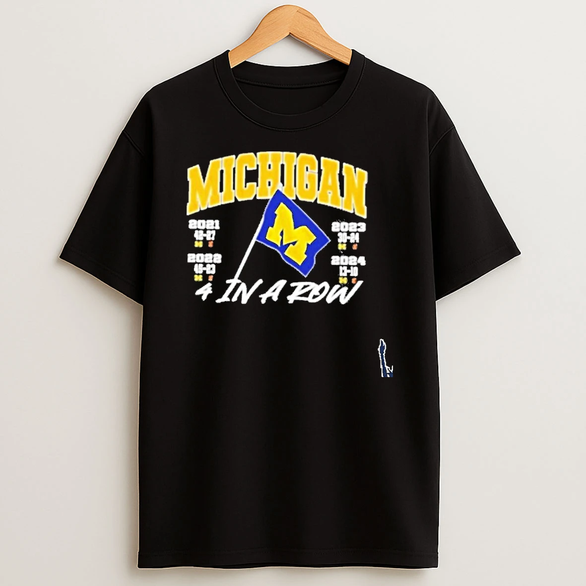 Michigan 4 In A Row Beat Osu Plant The Flag Stylish T Shirt