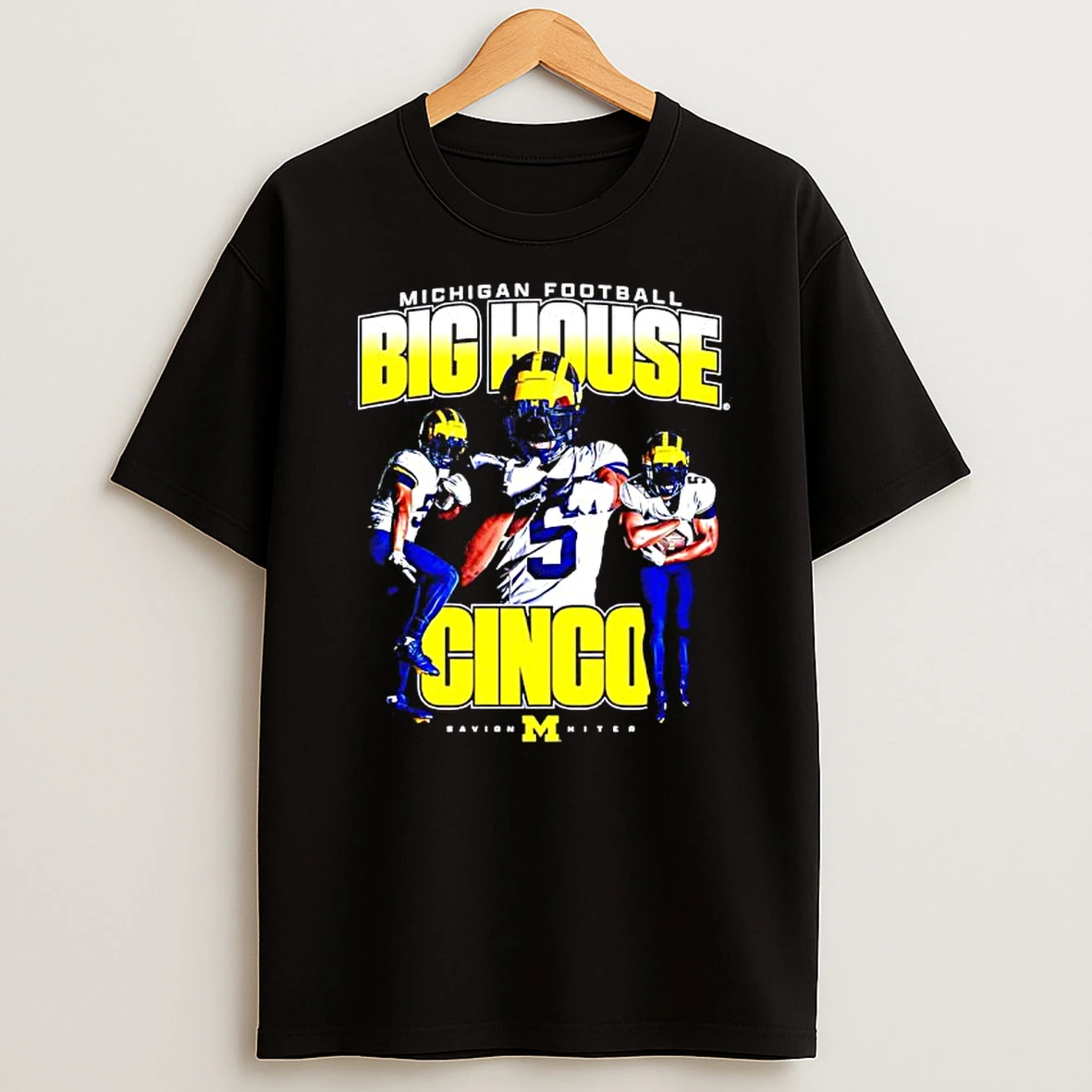 Michigan Football Michigan Savion Hiter Big House Cinco T Shirt