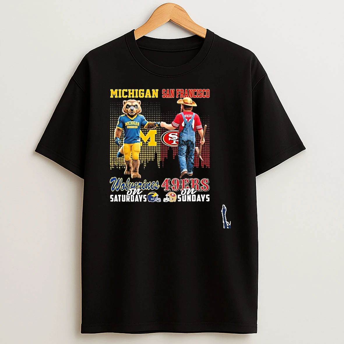Michigan Vs 49ers Mascot On Saturdays And On Sundays T Shirt