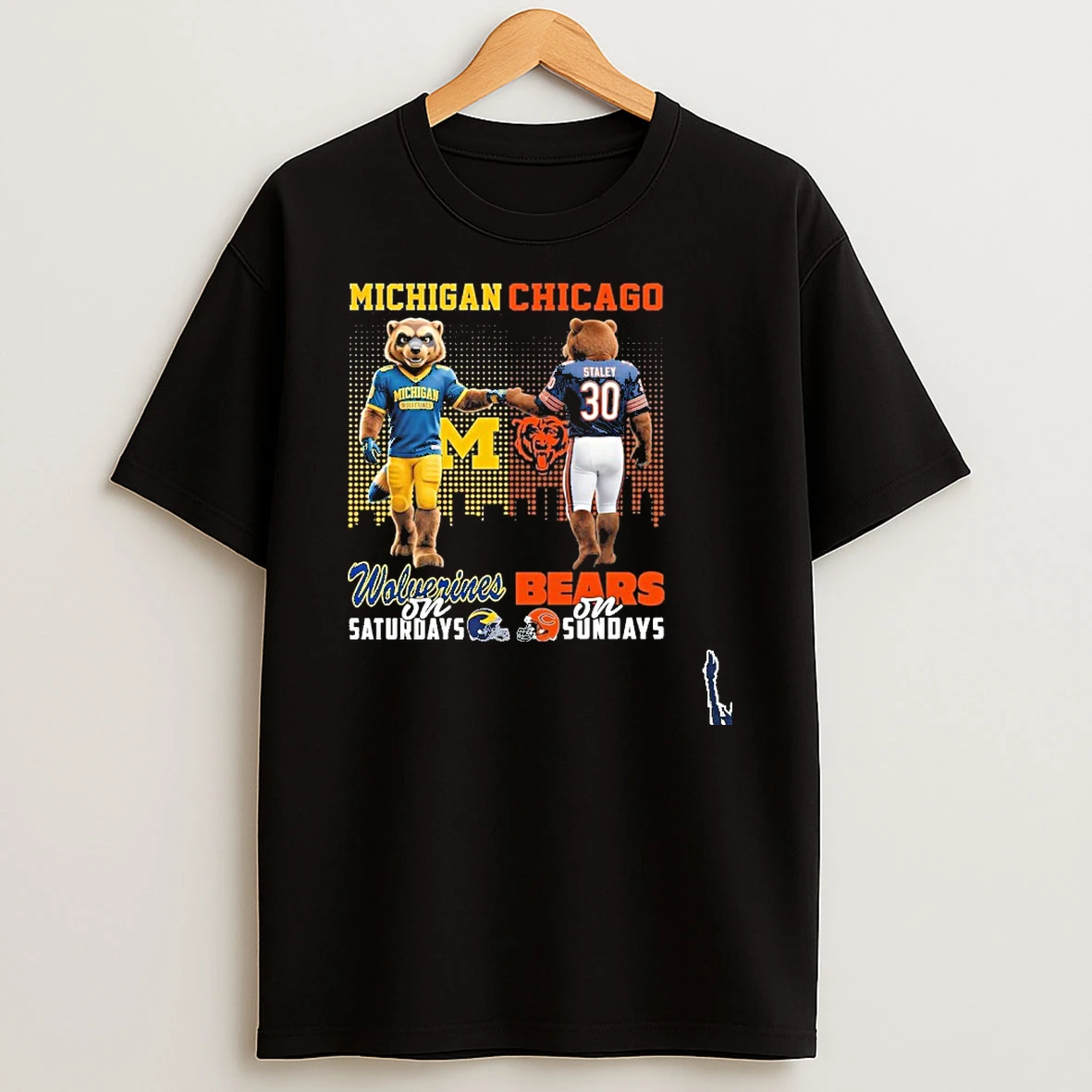 Michigan Vs Bears Mascot On Saturdays And On Sundays T Shirt