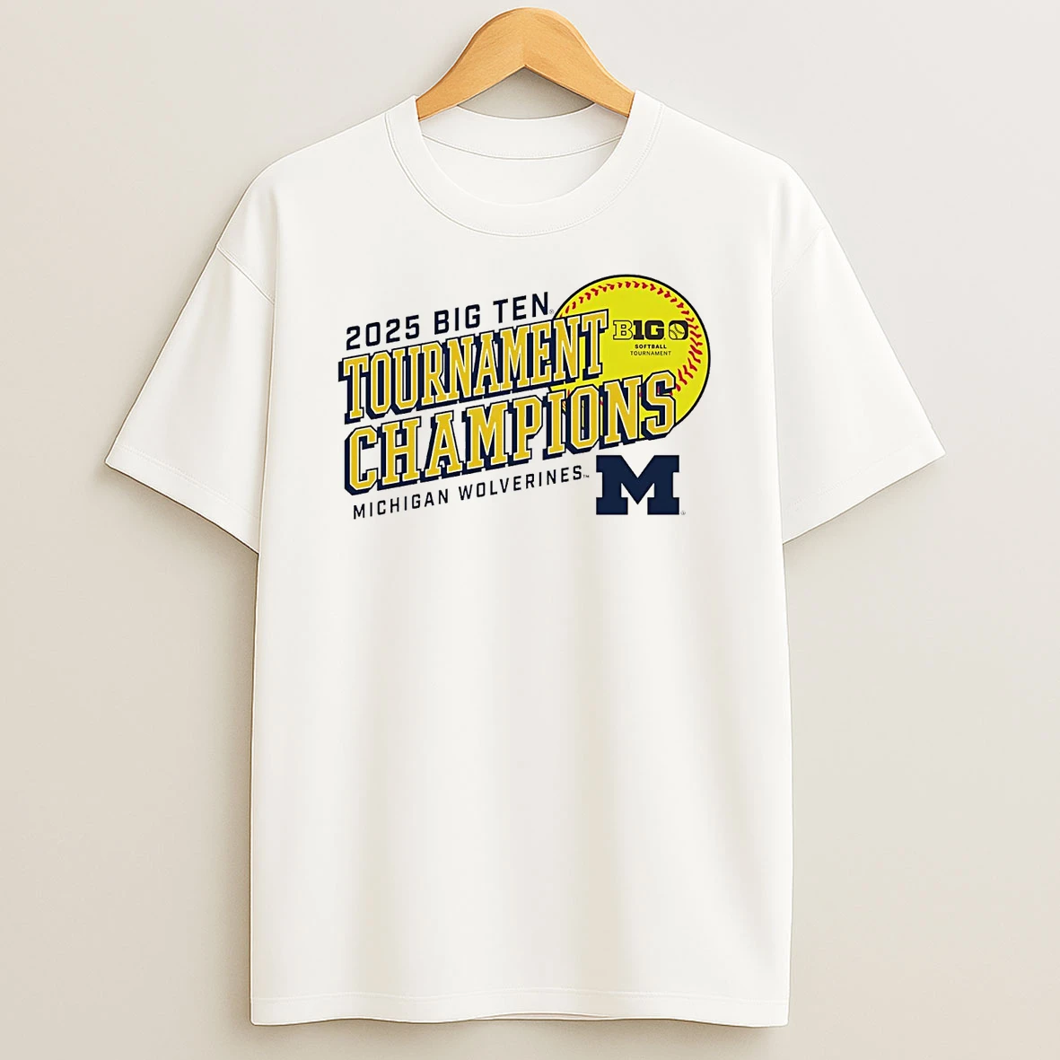 Michigan Wolverines 2025 Big Ten Softball Tournament Champions T Shirt