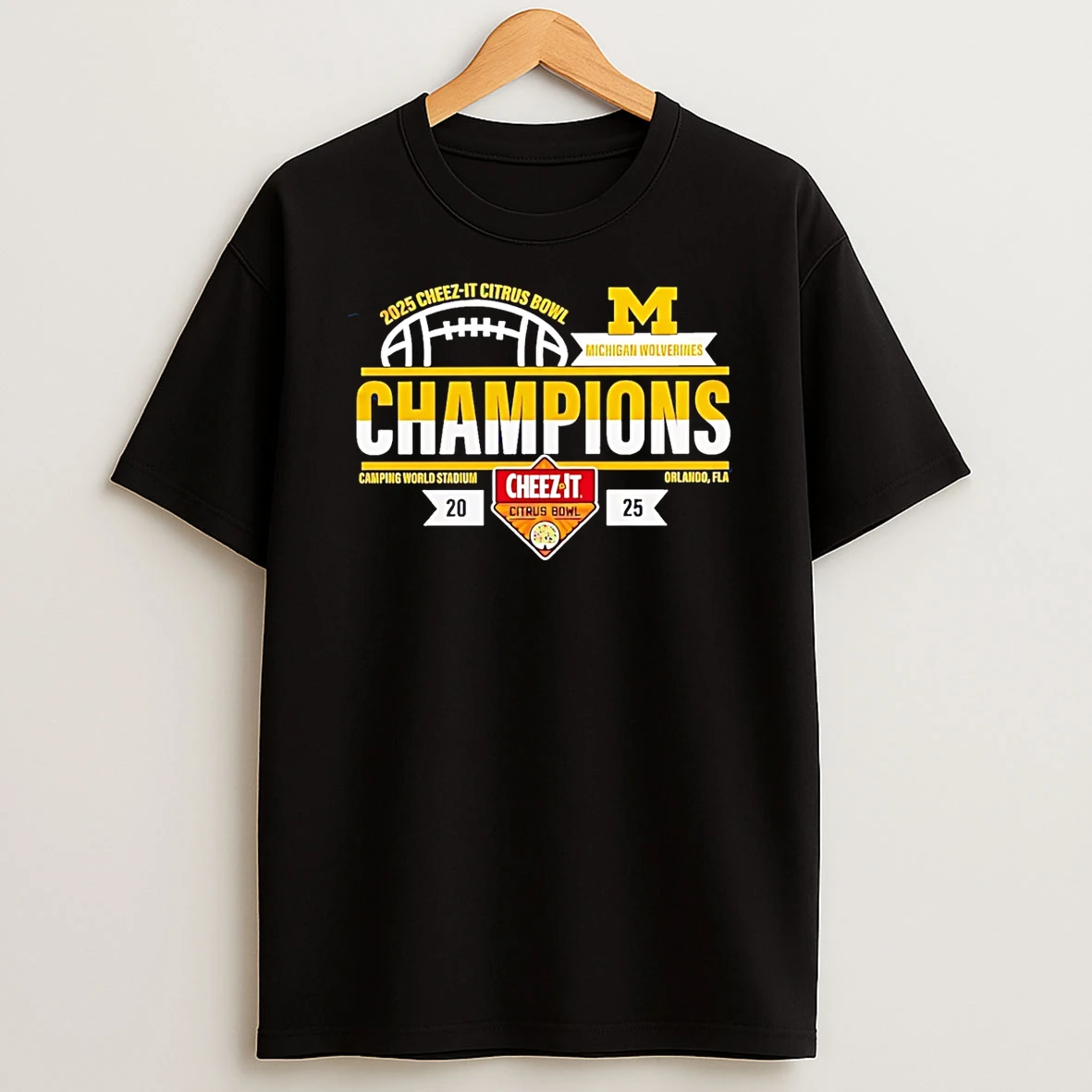 Michigan Wolverines 2025 Cheez It Citrus Bowl Champions T Shirt