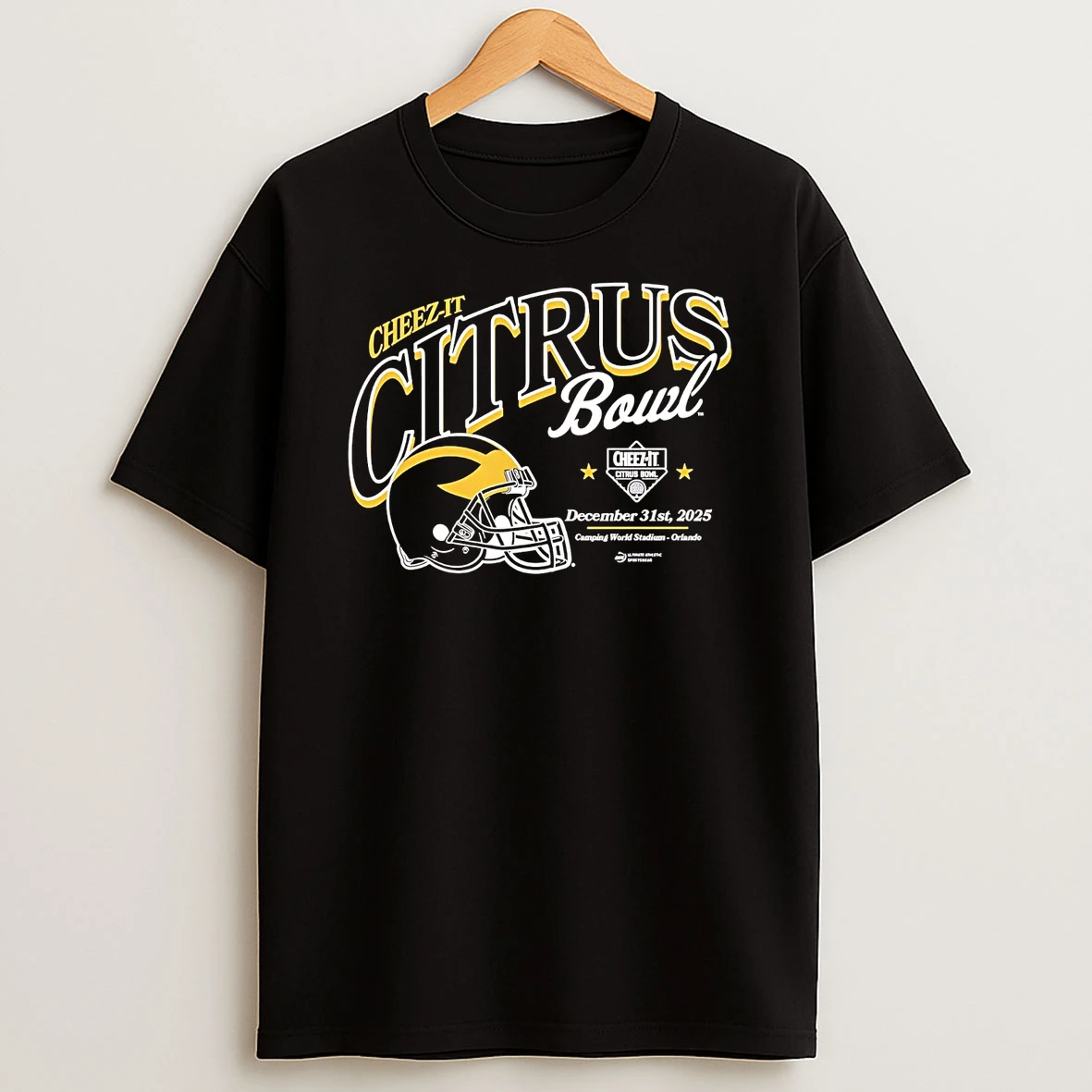Michigan Wolverines 2025 Cheez It Citrus Bowl Helmet T Shirt