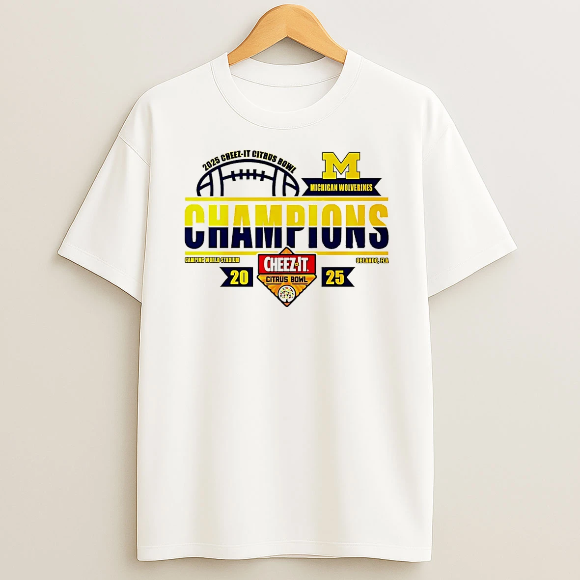 Michigan Wolverines Football 2025 Cheez It Citrus Bowl Champions Locker Room T Shirt
