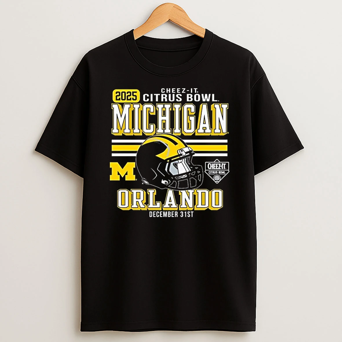 Michigan Wolverines Football Cheez It Citrus Bowl 2025 Helmet T Shirt